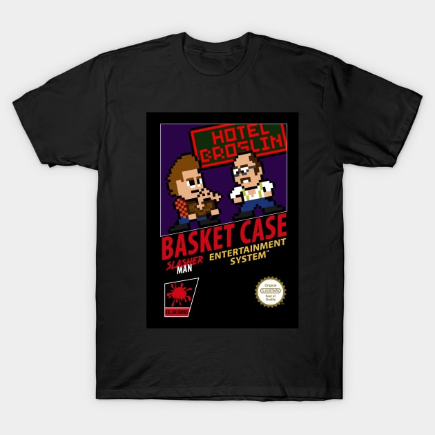 Basket Case Retro 8Bit Horror Game T-Shirt by WithoutYourHead